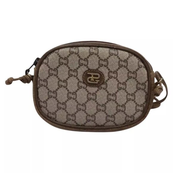 GUCCI GG Plus Supreme Shoulder Bag PVC Leather Beige Auth - Picture 4 of 16